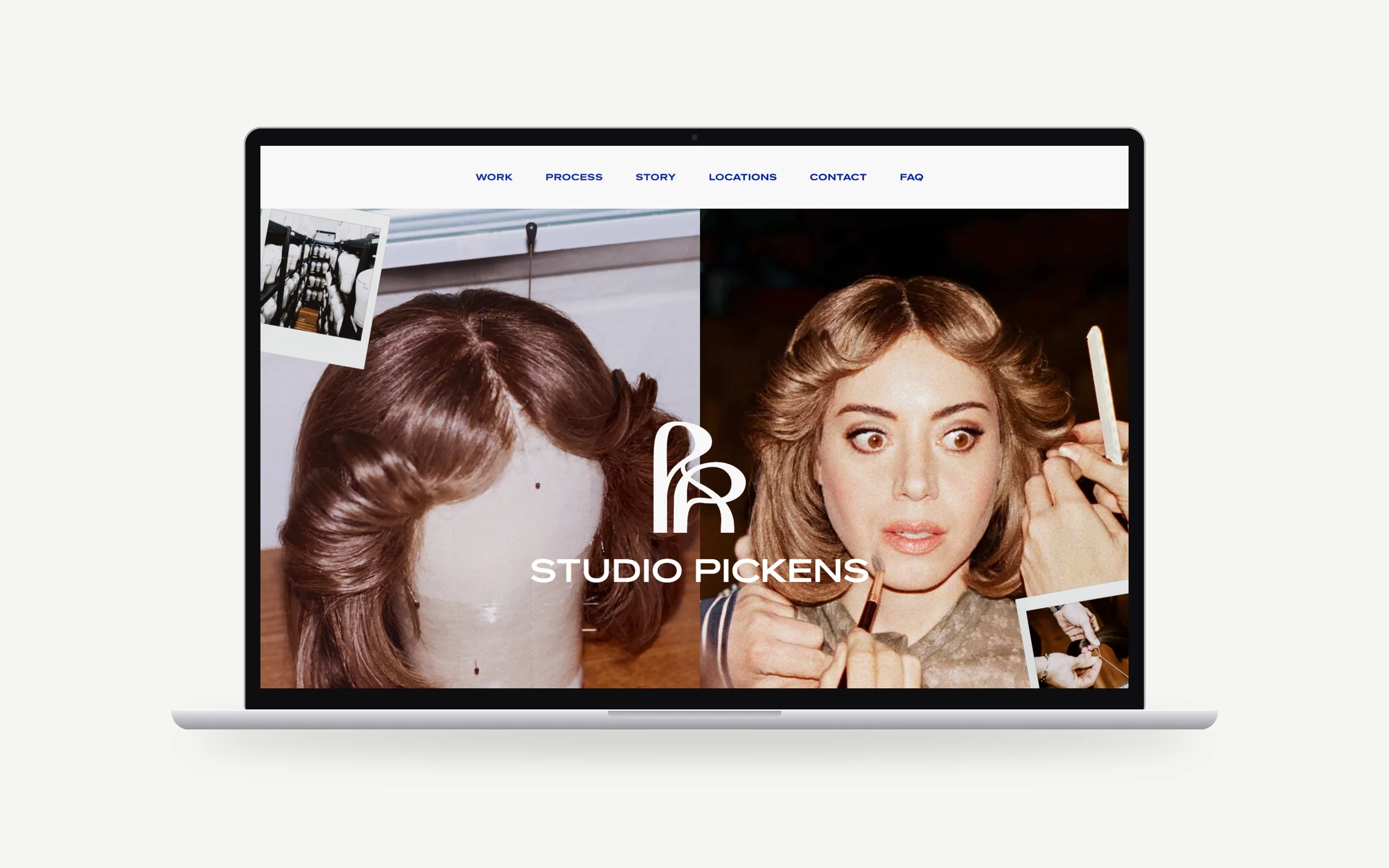 Studio Pickens website shown on a laptop